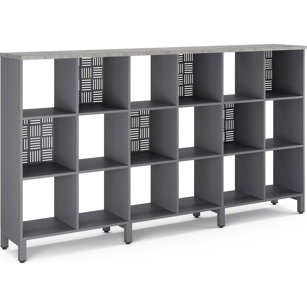Стеллажная система Kobor SQ-3Х6 graphite/chicago 221517
