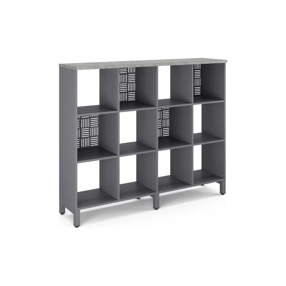 Стеллажная система Kobor SQ-3Х4 graphite/chicago 221509