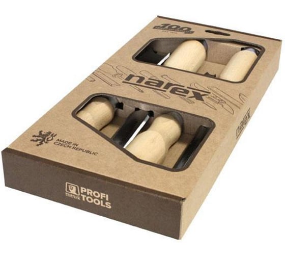 Изображение товара Набор из 4 полукруглых стамесок Narex WOOD LINE PROFI (8,10,16,26) 863510