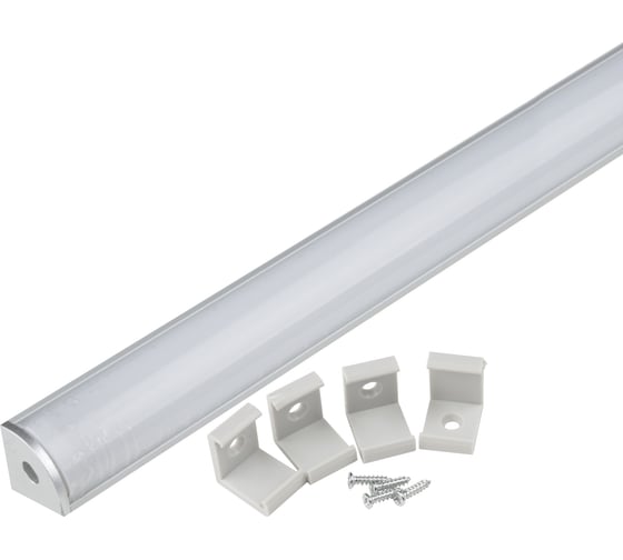 Изображение товара Профиль для светодиодной ленты Uniel с матовым экраном SILVER/FROZEN 200 POLYBAG UFE-K06 UL-00005028