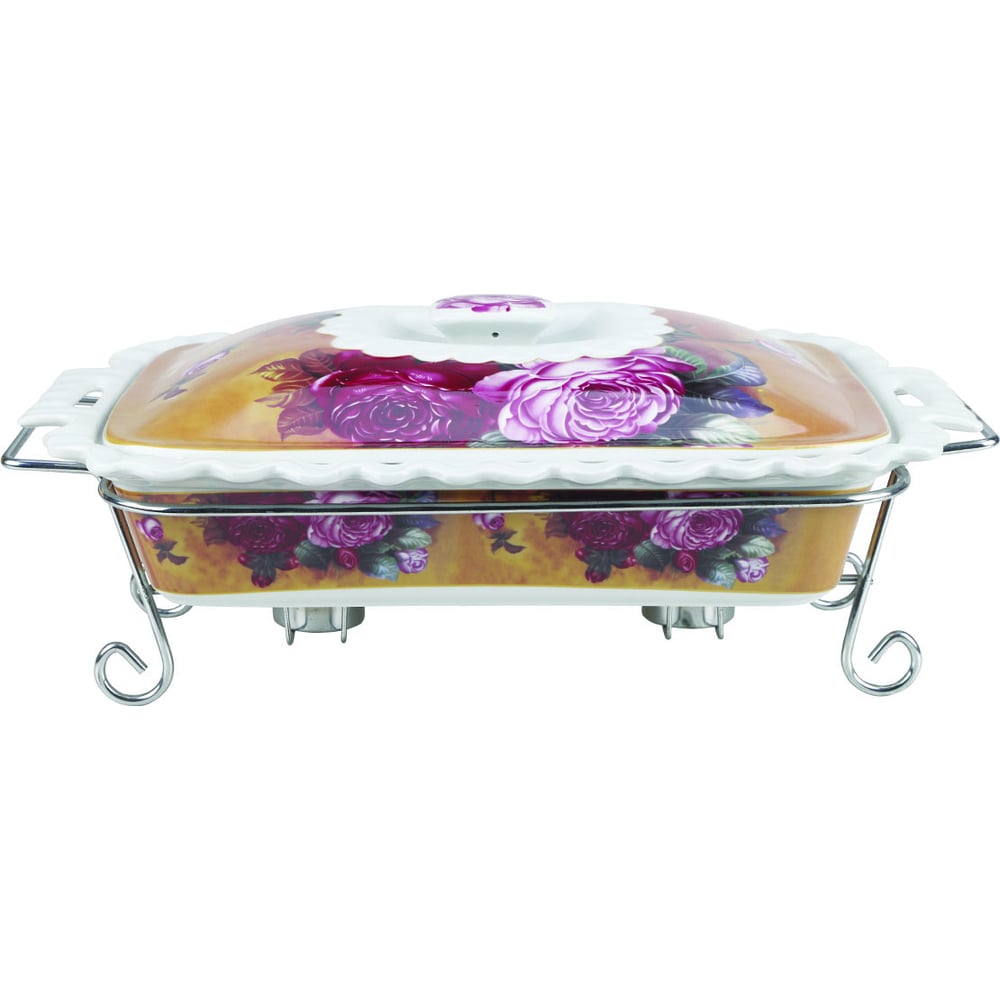 Изображение товара Керамический мармит с крышкой Rosenberg R-155024 для подачи горячих блюд