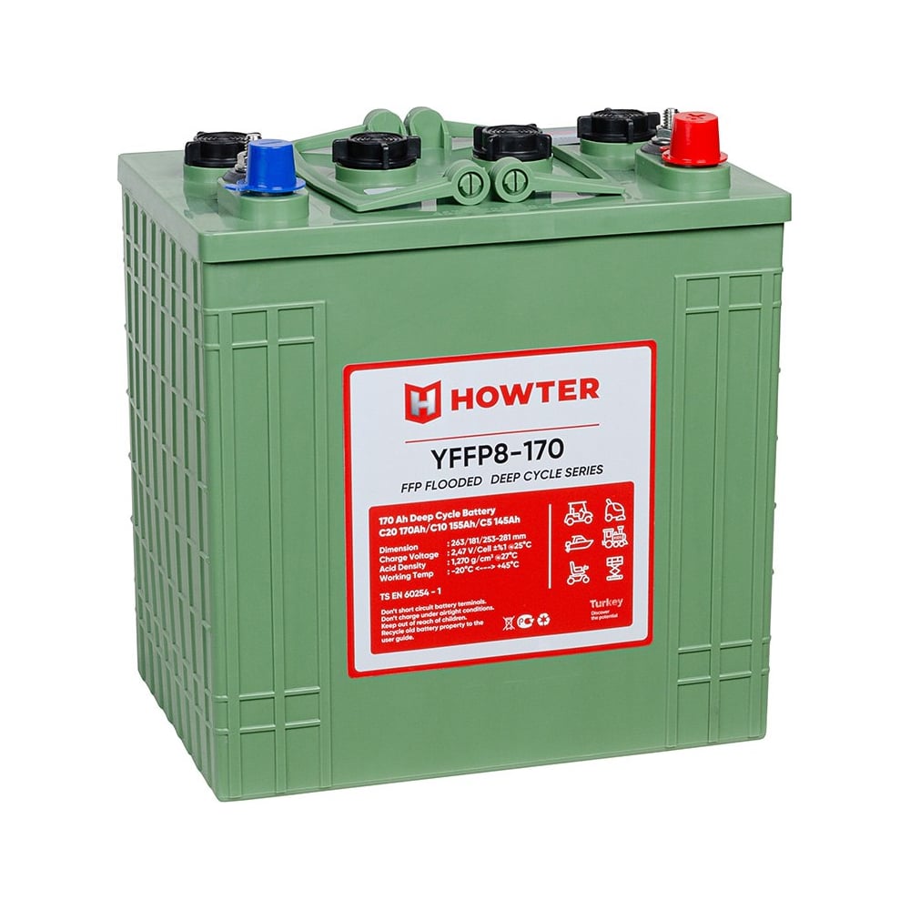 Аккумулятор HOWTER FFP 08 170 (8V / 170 Ah C20) 463811
