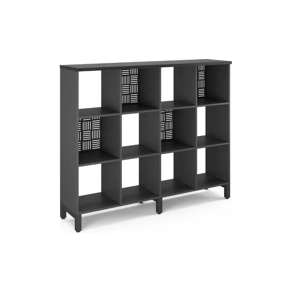 Стеллажная система Kobor SQ-3Х4 black/wood 221508