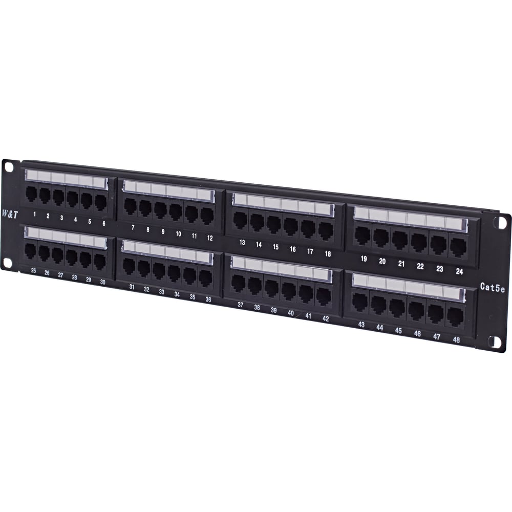 Изображение товара Патч-панель W&T 19" 48 портов RJ-45 для сети Ethernet