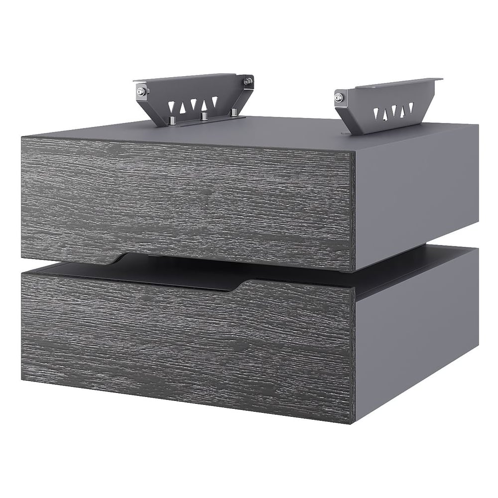 Тумба подвесная Kobor на 2 ящика T-2 graphite/wood 230454