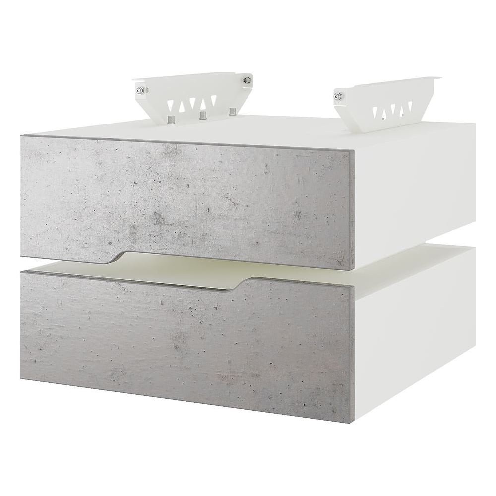 Тумба подвесная Kobor на 2 ящика T-2 white/chicago 230481
