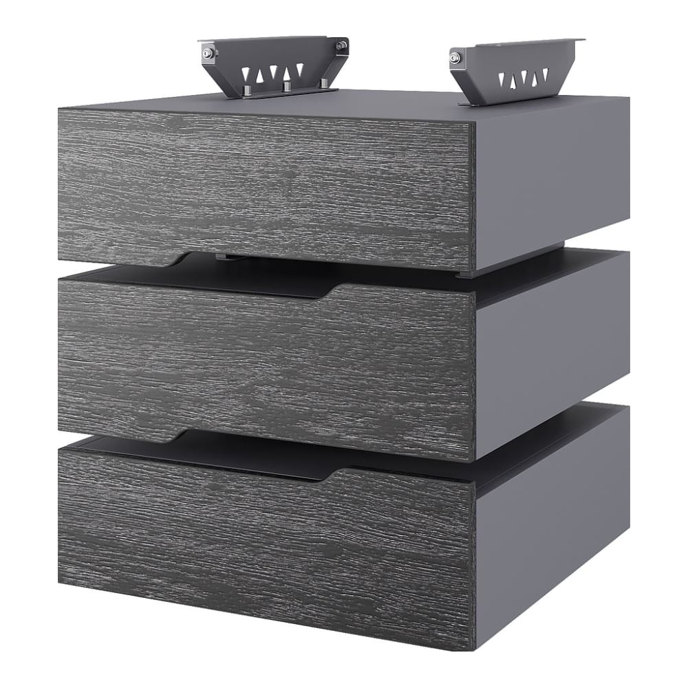 Тумба подвесная Kobor на 3 ящика T-3 graphite/wood 230455
