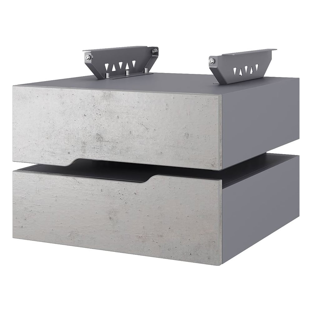 Тумба подвесная Kobor на 2 ящика T-2 graphite/chicago 230452