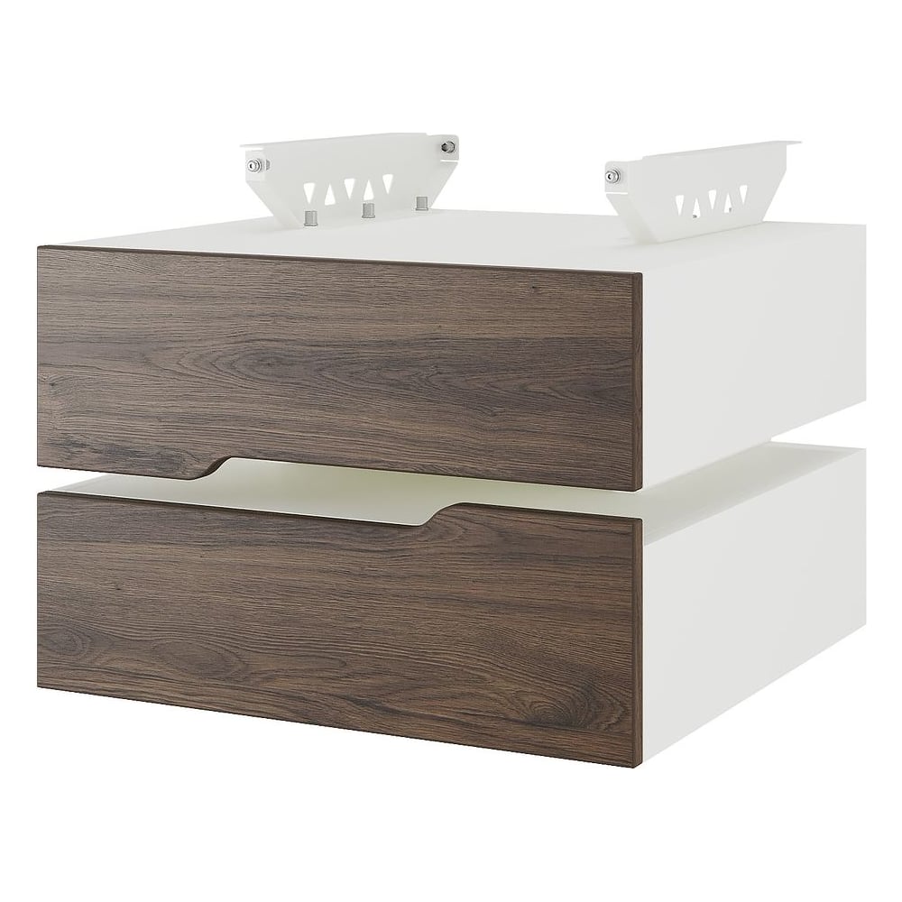 Тумба подвесная Kobor на 2 ящика T-2 white/charlston 230490