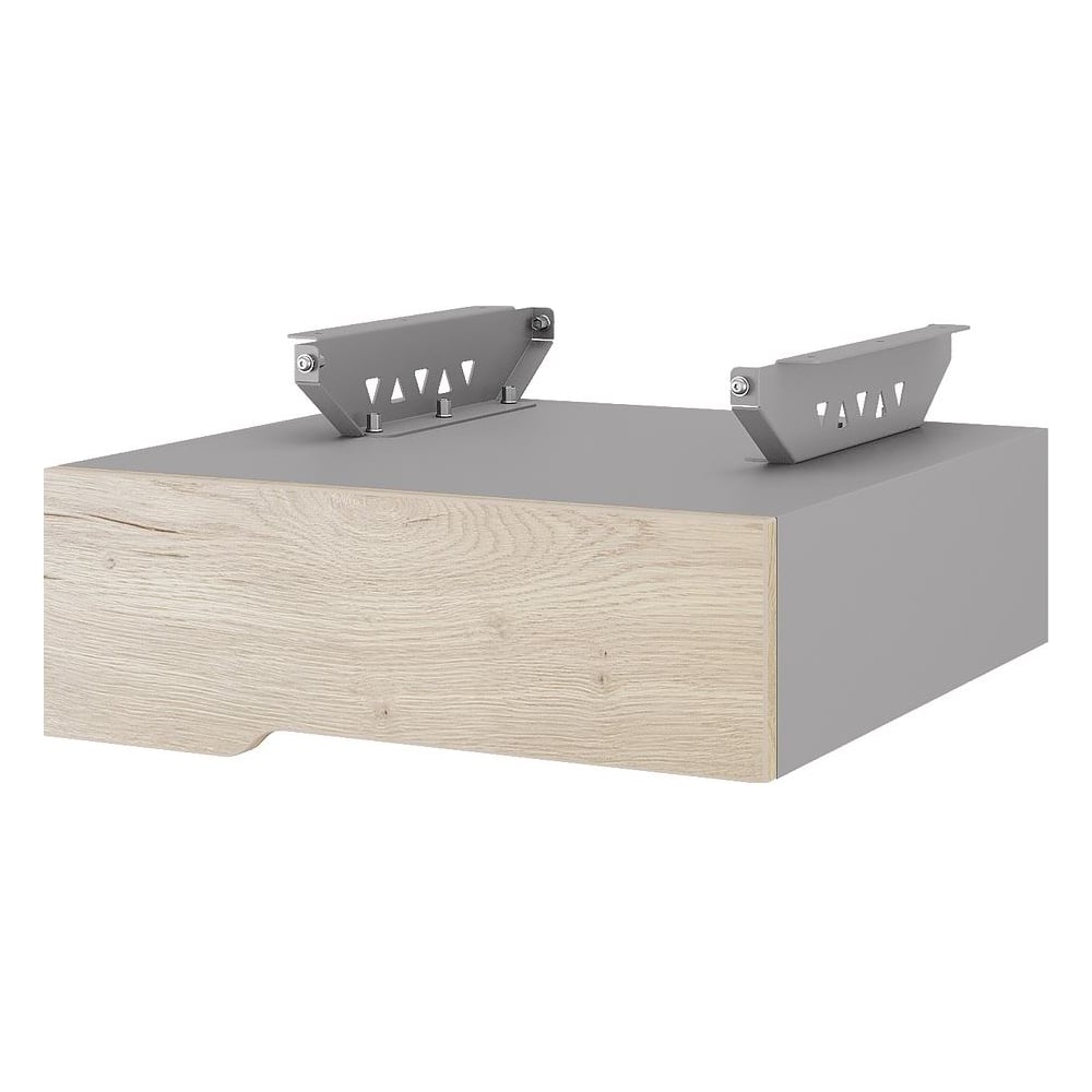 Тумба подвесная Kobor на 1 ящик T-1 aluminum/natural 230471