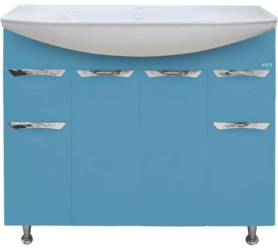 Изображение товара Тумба Misty Орхидея-105 2 ящика, голубая эмаль П-Орх01105-0612Я