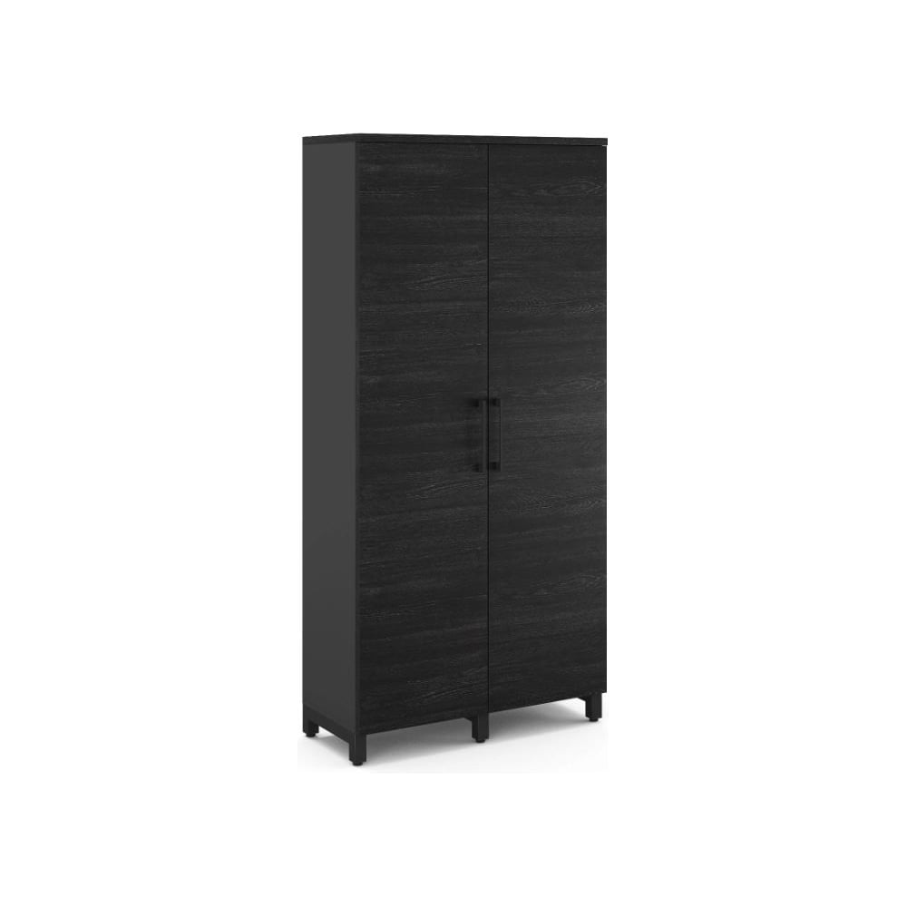 Шкаф распашной Kobor HR/5-90/60/M black/wood 221936