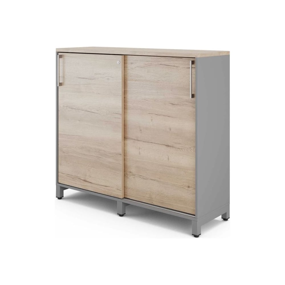 Шкаф-купе Kobor HK/3-120/60/M aluminum/natural 220962