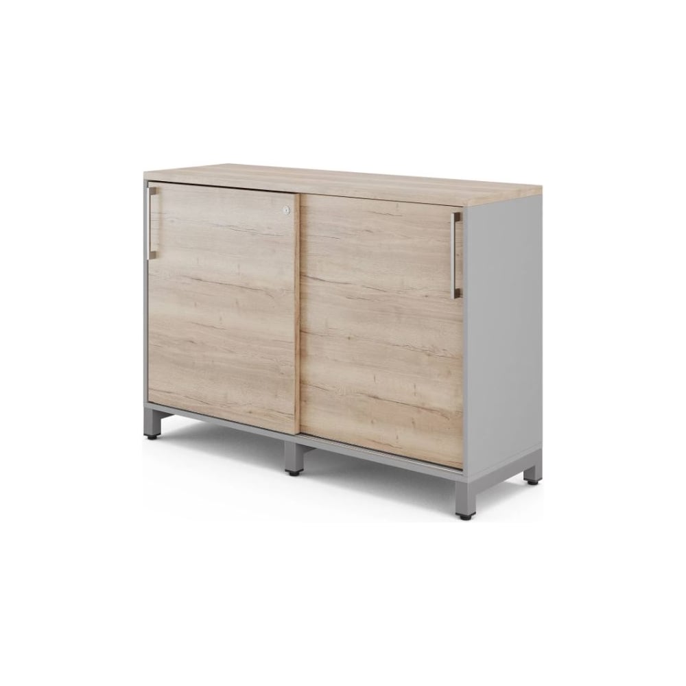 Шкаф-купе Kobor HK/2-120/60/M aluminum/natural 220840