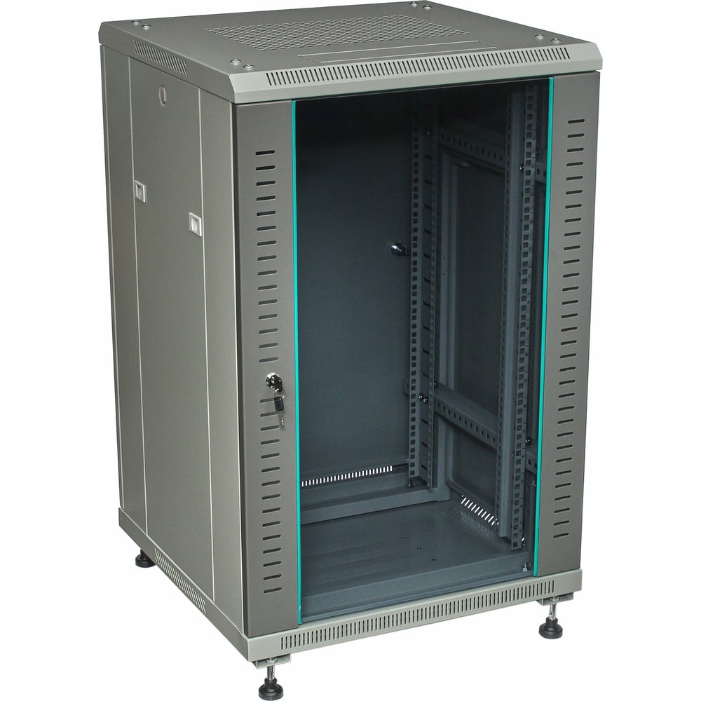 Изображение товара Телекоммуникационный серверный шкаф W&T 19 дюймов 18U 600x800мм серый