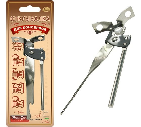 Изображение товара Открывалка для консерв МУЛЬТИДОМ Ретро AN57-5