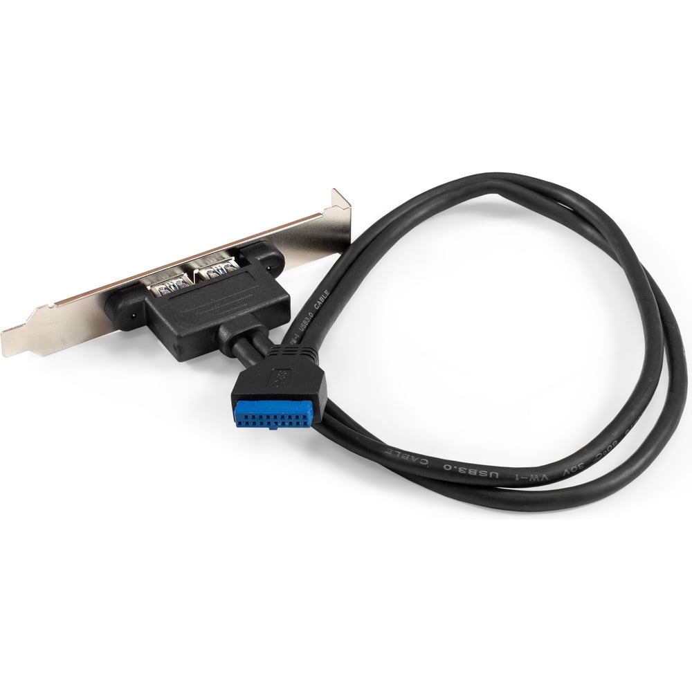 Планка портов в корпус ExeGate 2xUSB3.0 BrctUSB3-2A USB 3.0 20pin IDC 20pin F -- 2x USB 3.0 Af, кабель 20см 298295