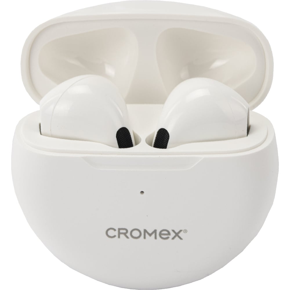 Изображение товара Наушники беспроводные Cromex TWS вкладыши с микрофоном, EP-T28W, bluetooth 5.4, белые 514121 Изображение товара Наушники беспроводные Cromex TWS вкладыши с микрофоном, EP-T28W, bluetooth 5.4, белые 514121