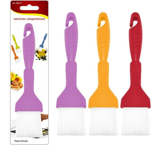 Изображение товара Кондитерская кисточка МУЛЬТИДОМ длина 21,5 см., 3 цвета AN80-13