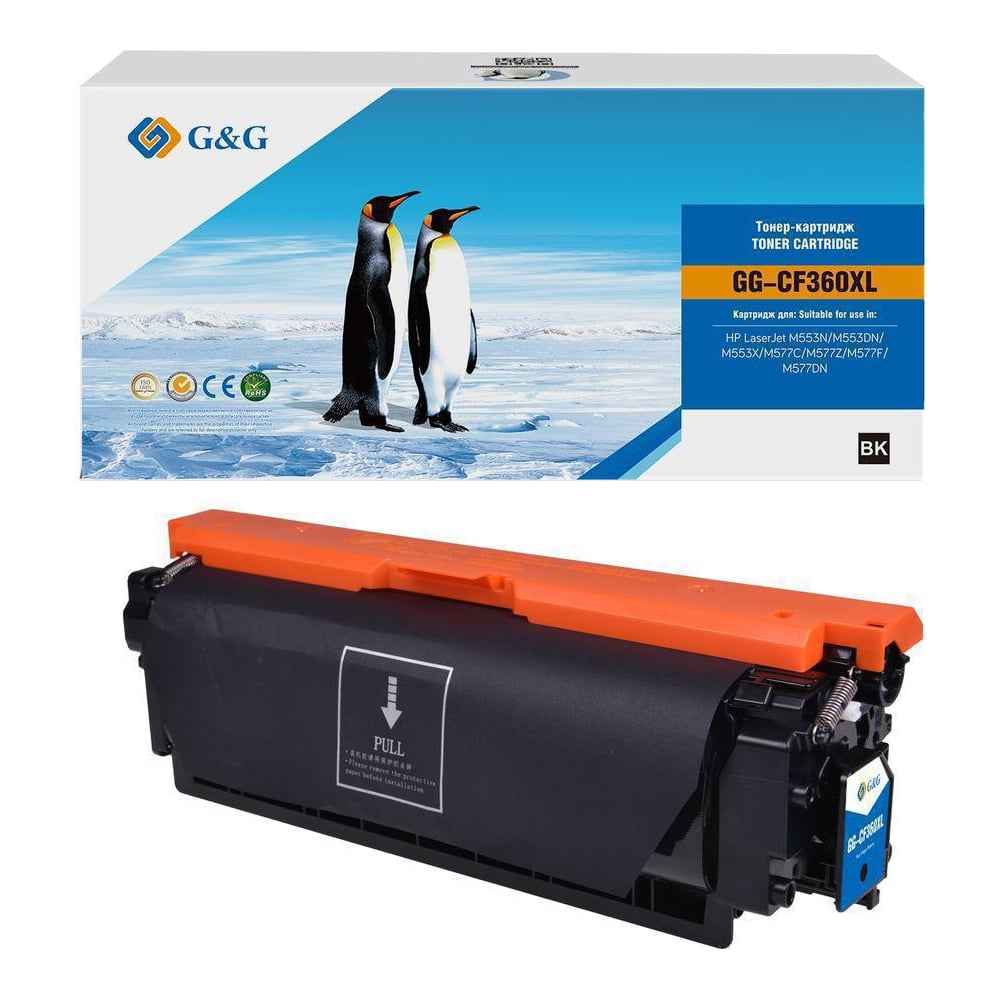 Картридж лазерный G&G GG-CF360XL черный (19000стр.) для HP CLJ M552DN/M553N/M553DN/M553X/M577C/M577Z 2154806