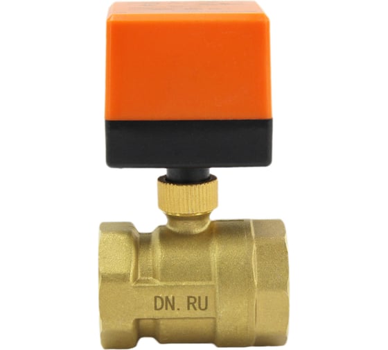 Изображение товара Кран DN.ru латунный RP.BRASS.120.MM.040 Ду40 Ру16 муфтовый электропривод 24В DC D160-00125