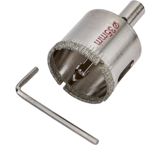 Изображение товара Коронка алмазная с центрирующим сверлом по керамограниту и керамике 35 мм Росомаха 723035