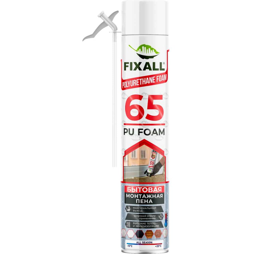 Пена монтажная FIXALL Бытовая 65 750мл 7717
