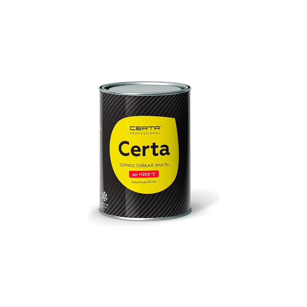 Эмаль термостойкая антикоррозионная Certa CERTA-HS до 700С серебристый металлик (0,8кг) CHS000043
