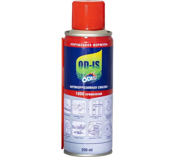 Изображение товара Универсальная проникающая антикоррозийная смазка-спрей ODIS De-Rust and Lubricating 200 мл Ds4200