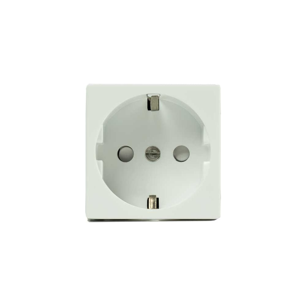 Розетка электрическая NTSS 2К+З, с защитными шторками (белый) NTSS-100021