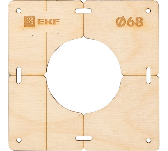 Изображение товара Шаблон для подрозетников Expert (1 отверстие; 68 мм) EKF sh-d68-1