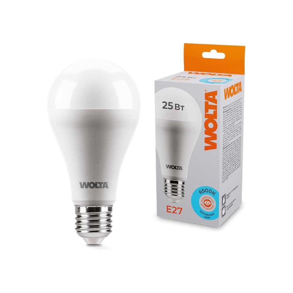 Светодиодная лампа WOLTA 25W67BL25E27 25Вт 6500К E27 (10 шт) 25W67BL25E27-10