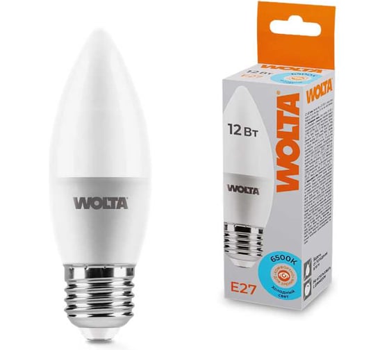 Изображение товара Светодиодная лампа WOLTA 25WC12E27 12Вт 6500K E27 (10 шт) 25WC12E27-10