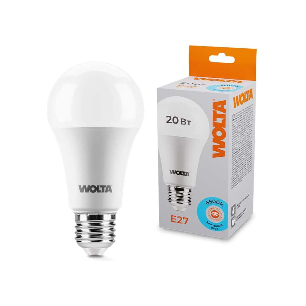 Светодиодная лампа WOLTA 25W65BL20E27 20Вт 6500К E27 (10 шт) 25W65BL20E27-10