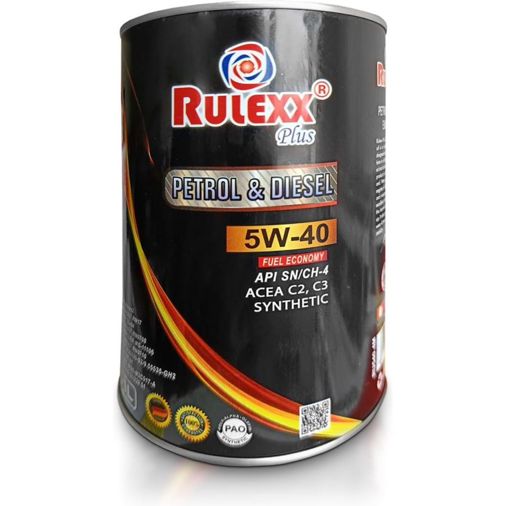 Изображение товара Масло моторное синтетическое rulexx с металлом, 5W-40, 1 л RU540-1M