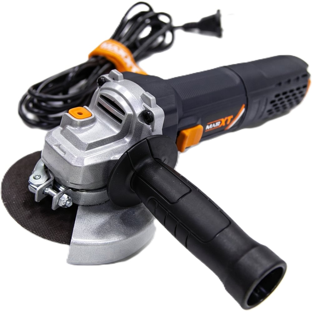 Угловая шлифовальная машина REXXTOOL MaxXT с регулятором оборотов, 1700Вт, 125мм, комплект расходных абразивных материалов RXT-MXT1700-125