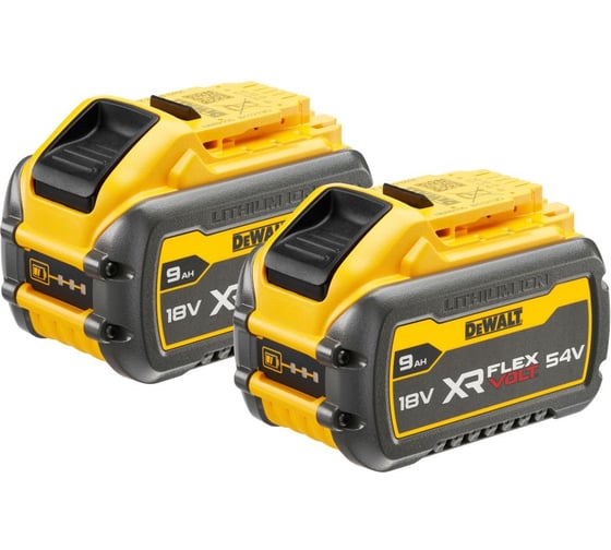 Изображение товара Аккумулятор DEWALT FLEXVOLT DCB547X2, Li-Ion, 18/54 В, 9/3 Ач, 2 шт. DCB547X2-XJ