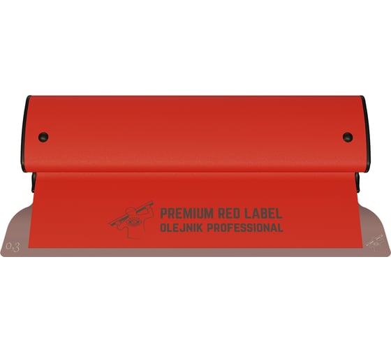 Изображение товара Шпатель для механизации Olejnik 0.3*250 мм, RED LABEL / РЕД ЛЕЙБЛ, красный алюм.профиль, золотое лезвие / ОЛЕЙНИК 1239250G3RG
