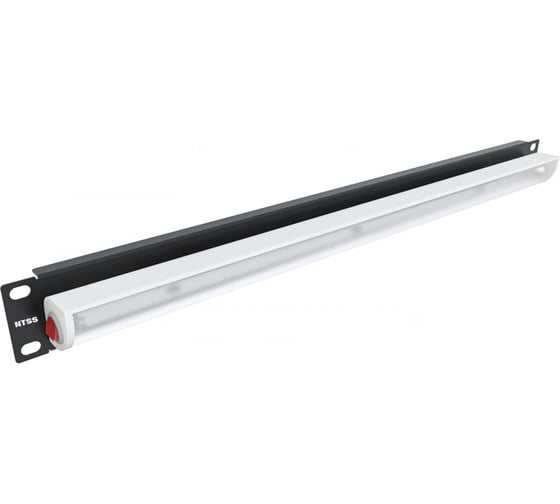 Изображение товара Панель осветительная светодиодная NTSS (LED), крепление 19 1U, 220V, кабель 1.5м, немецкий стандарт, черный RAL 9005 NTSS-LU-1U-LED-BL