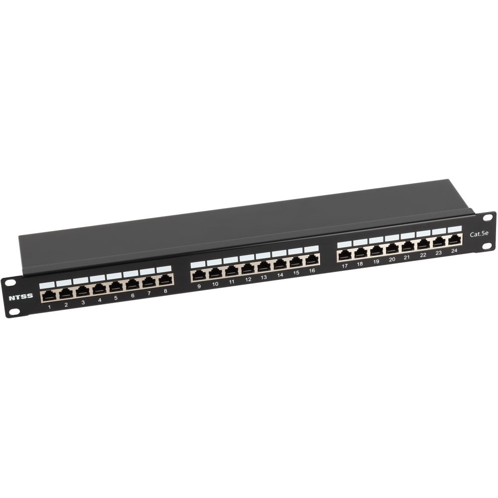 Патч-панель NTSS 24 FTP порта RJ45, cat.5е, 1U, Krone IDC NTSS-PP-1U-24-FTP-RJ45-5e-K