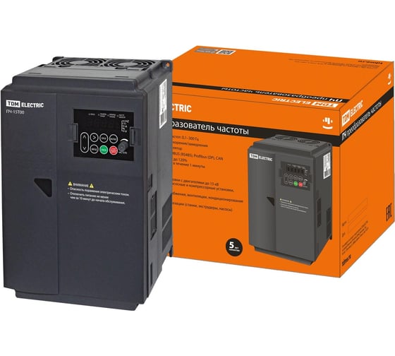 Изображение товара Преобразователь частоты TDM ELECTRIC ПЧ-15T00 380В 15кВт SQ0749-0011