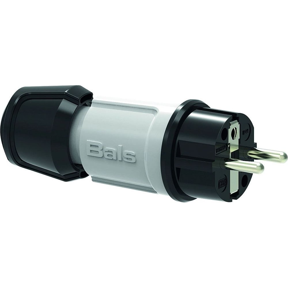 Вилка Bals Schuko 16A 3п(2P+E) 250В, IP44 серый MULTI-GRIP 7371
