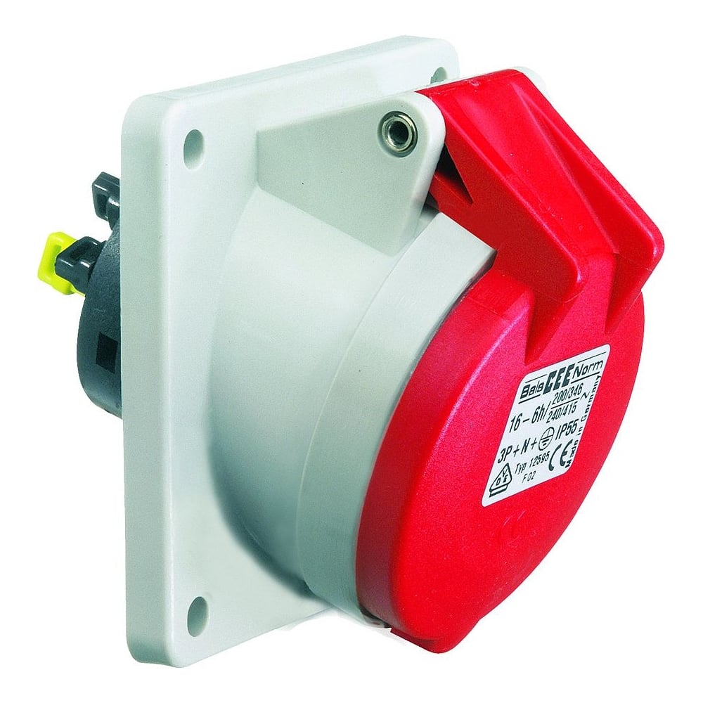 Розетка наклонная Bals 16A 5п(3P+N+PE) 6ч, 400В, IP44 фланец 85х84 12757