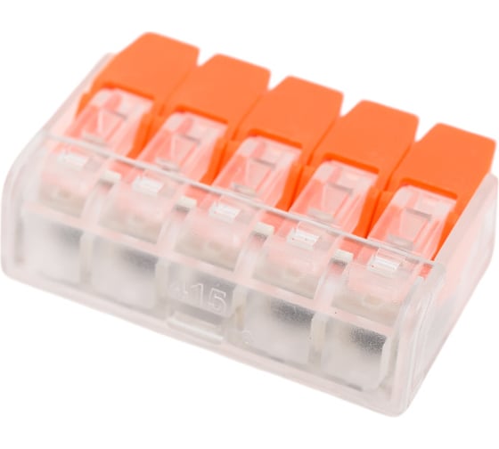 Изображение товара Соединительная клемма VKL electric СК-221-415 компактная 4,0мм2, 5 провода 50/3000 1008903