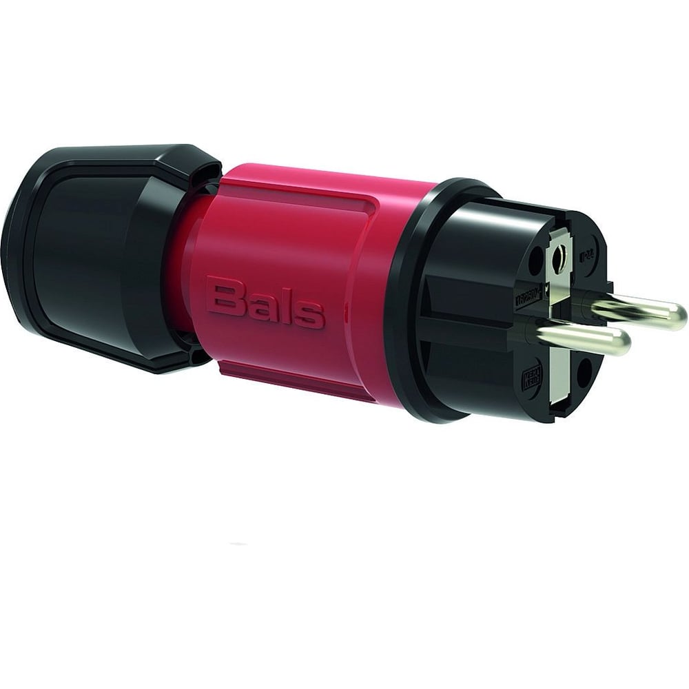Вилка Bals Schuko 16A 3п(2P+E) 250В, IP44 красный MULTI-GRIP 7373