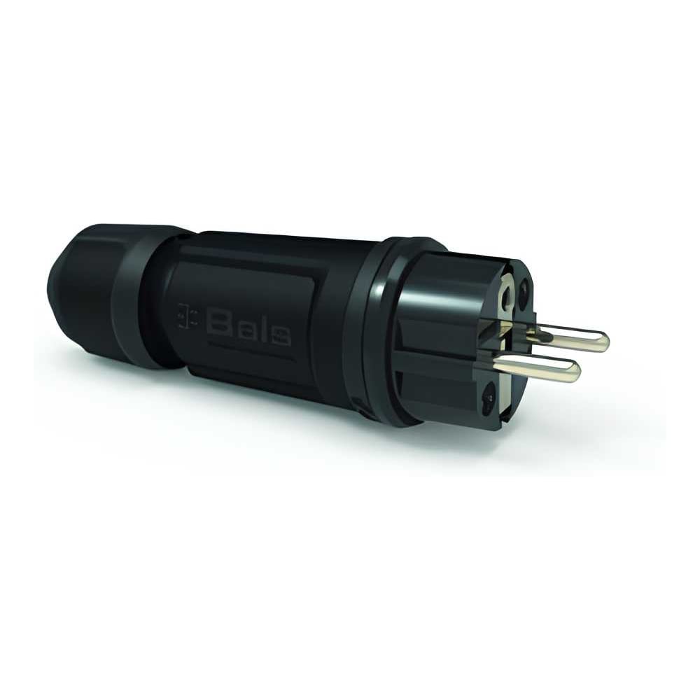 Изображение товара Вилка Bals Schuko16A 3п(2P+E) 250В, IP54 черный MULTI-GRIP 7372-1 Изображение товара Вилка Bals Schuko16A 3п(2P+E) 250В, IP54 черный MULTI-GRIP 7372-1