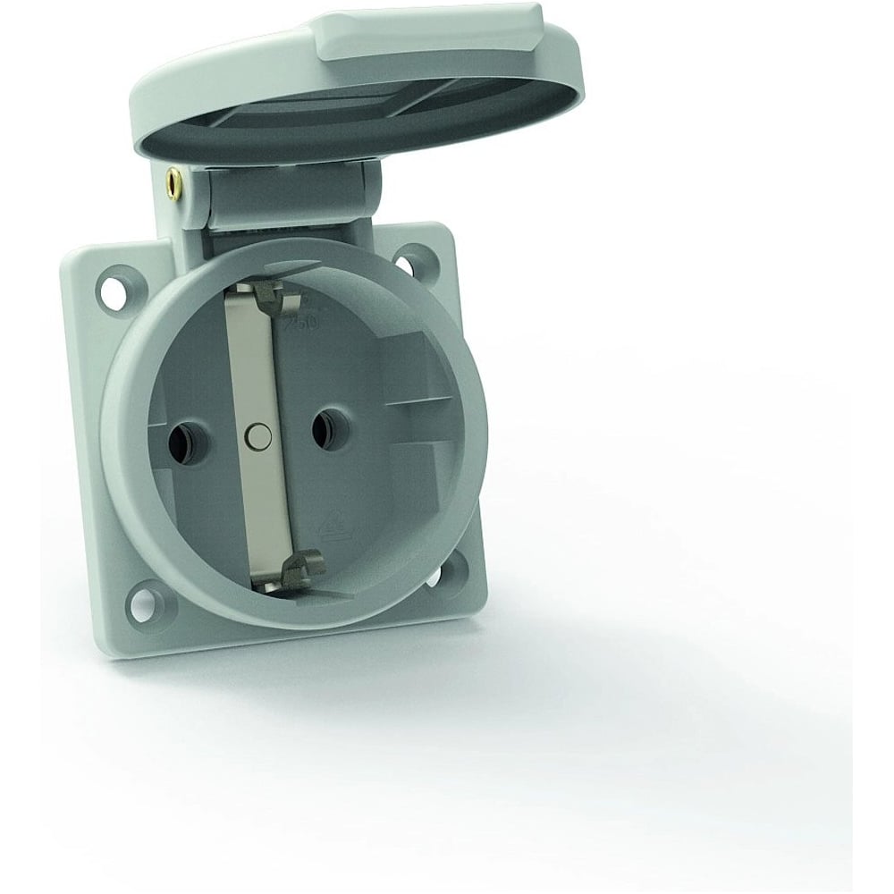 Розетка встраиваемая Bals Schuko 16A 3п(2P+PE) 250В, IP44 Quick-Connect серая 71100