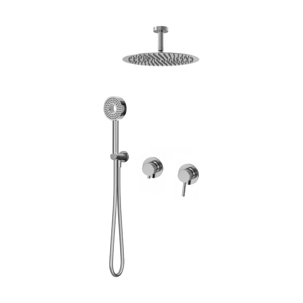 Душевая система встраиваемая для ванны и душа Milleau Tissage 2 потока, с монтажным блоком, черный глянец MSS 520BIM/802Q-GB