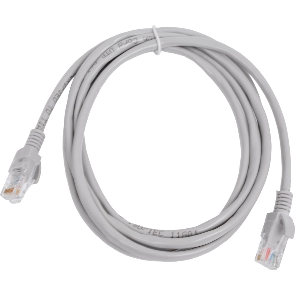 Изображение товара Патч-корд ExeGate UTP-RJ45-RJ45-5e-2M-GY серый кабель 2 метра