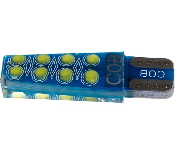 Изображение товара Автолампа SKYWAY диод, T10 (W5W), 12 В, 16 COB диодов, без цоколя, 1-конт., белая S08201512